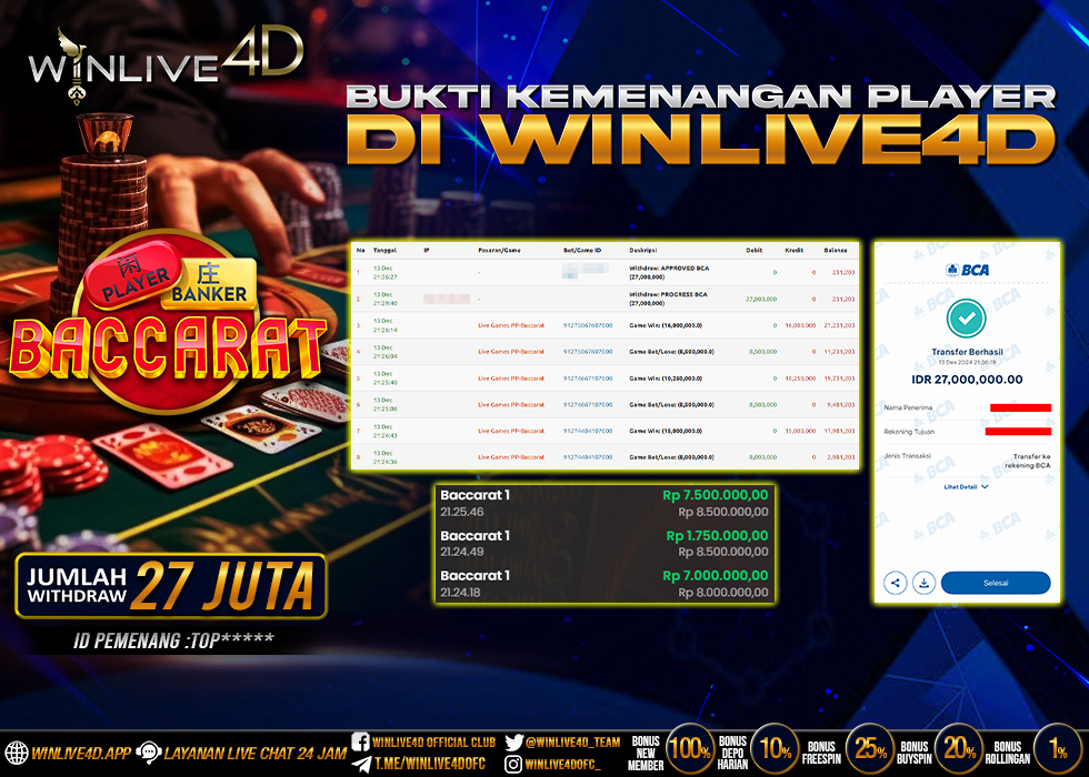 WINLIVE4D JACKPOT baccarat-13-12-24,- LUNAS