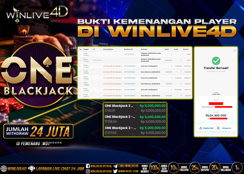 WINLIVE4D JACKPOT LIVE CASINO BLACKJACK.,- LUNAS
