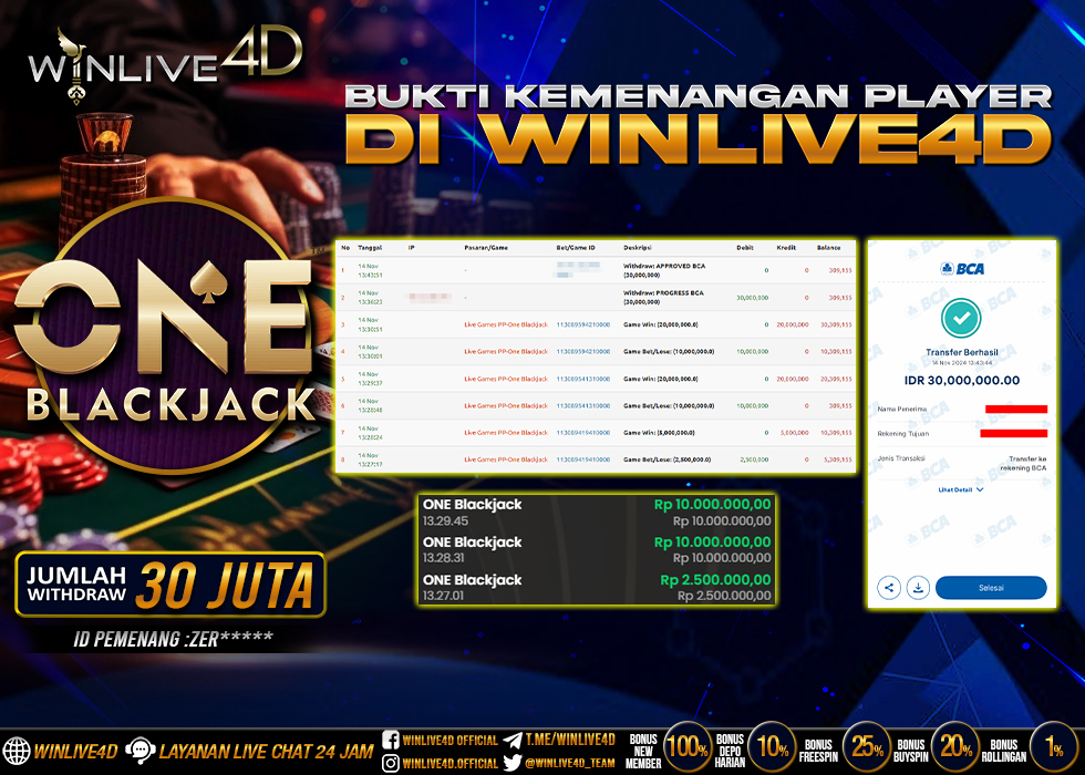 WINLIVE4D JACKPOT LIVE CASINO BLACKJACK.,- LUNAS