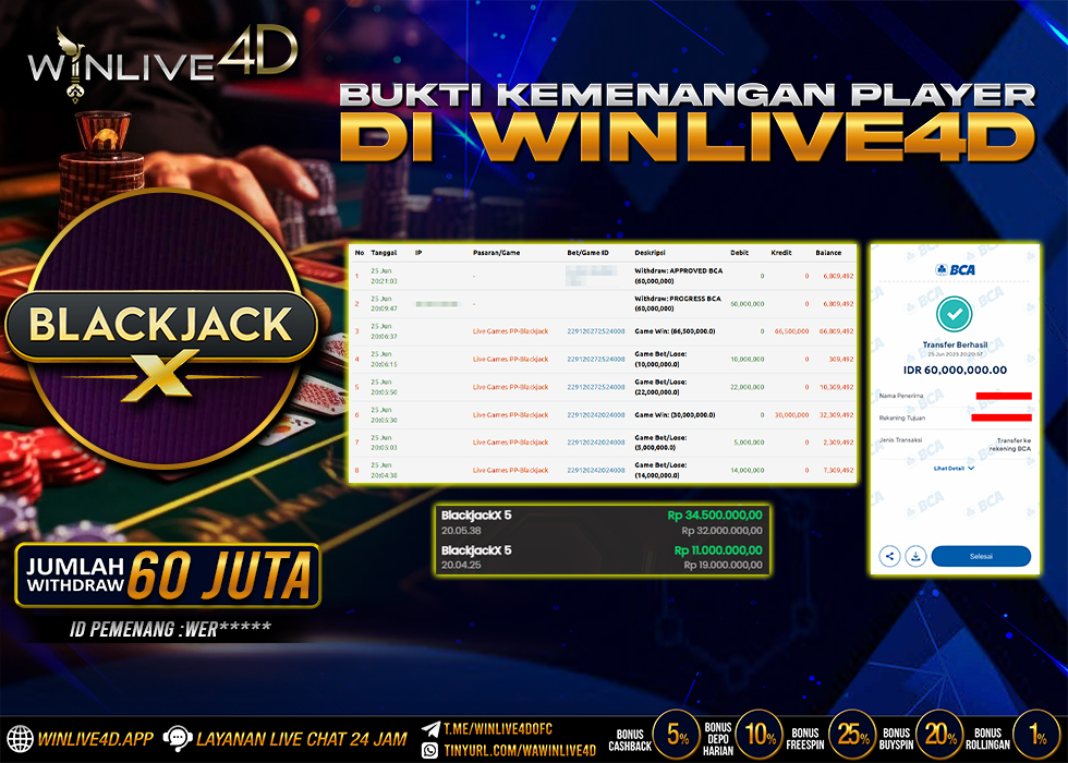 WINLIVE4D JACKPOT blackjackX-25-6-25.,- LUNAS