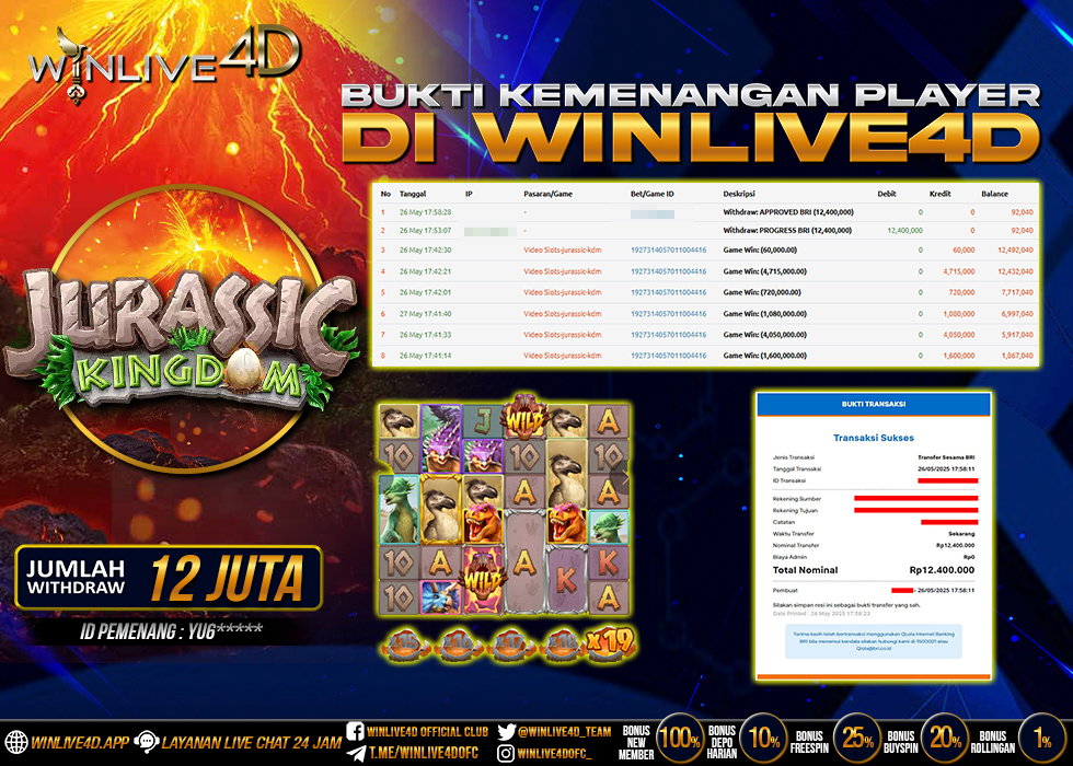WINLIVE4D JACKPOT jurassic-kingdom-26-5-25.,- LUNAS
