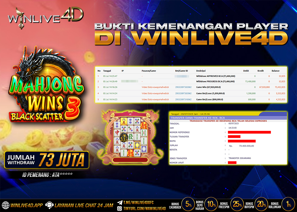 WINLIVE4D JACKPOT mj3-5-7-25.,- LUNAS