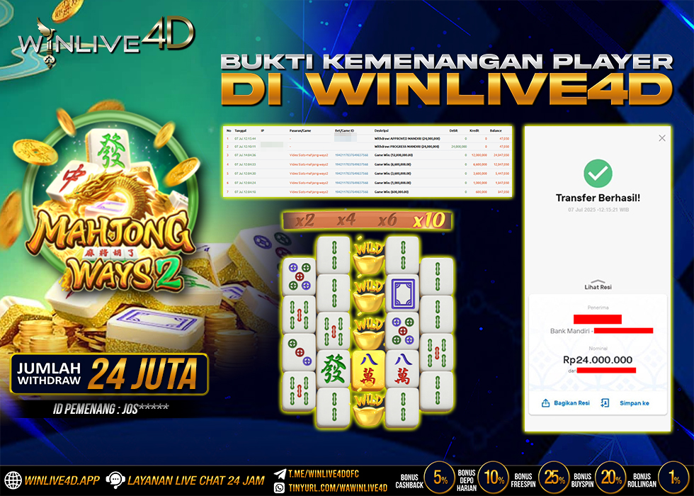 WINLIVE4D JACKPOT mw2-7-7-25.,- LUNAS