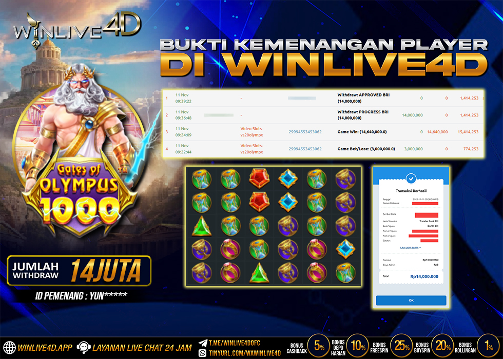 WINLIVE4D JACKPOT.,- LUNAS