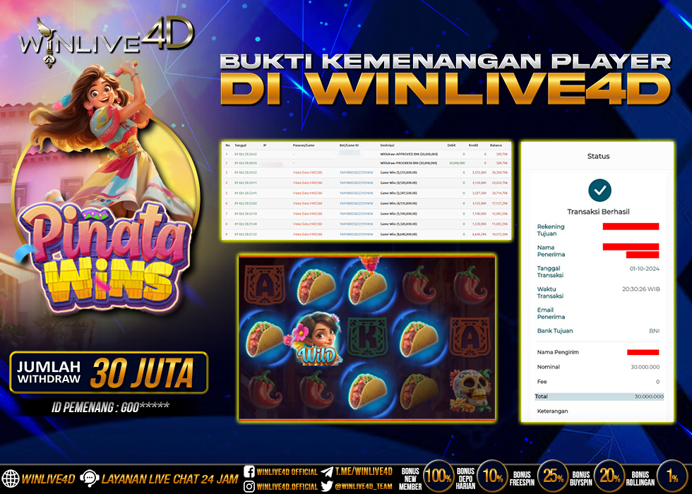 WINLIVE4D JACKPOT SLOT PINATA WINS.,- LUNAS