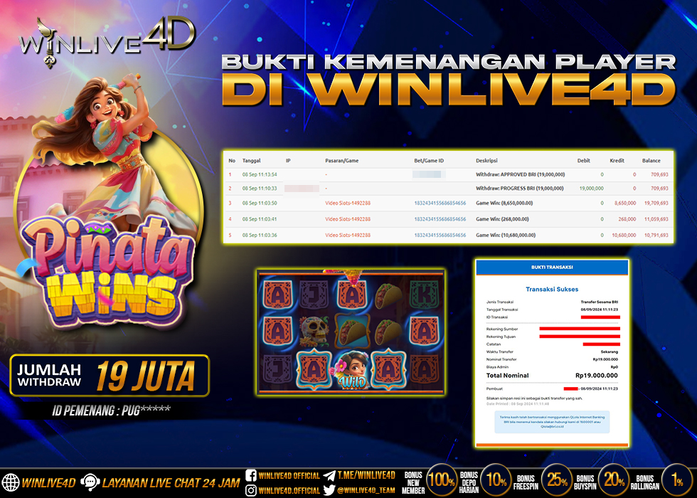 WINLIVE4D JACKPOT SLOT PINATA WINS.,- LUNAS