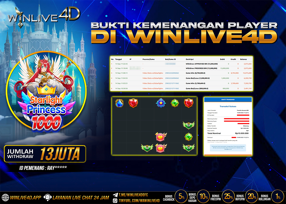 WINLIVE4D JACKPOT princess-1000-14-9-25.,- LUNAS