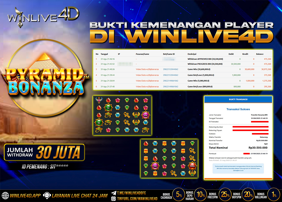 WINLIVE4D JACKPOT pyramid-bonanza-31-8-25.,- LUNAS