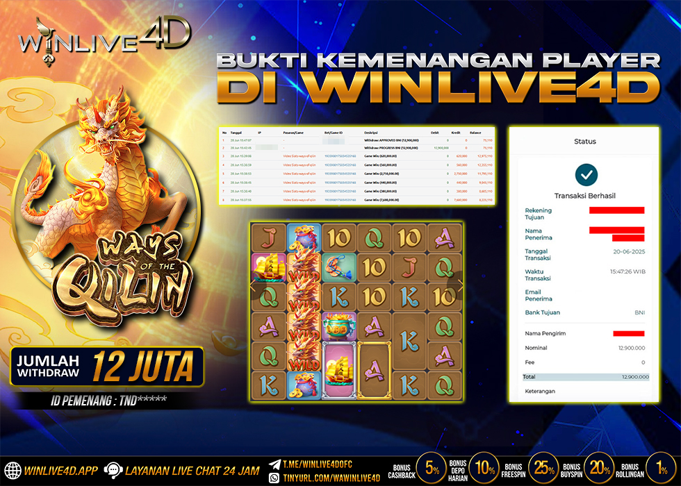 WINLIVE4D JACKPOT qilin-20-6-25.,- LUNAS