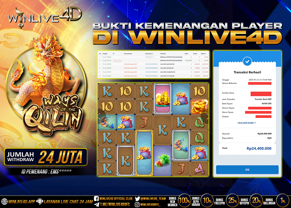 WINLIVE4D JACKPOT qilin-21-1-25.,- LUNAS