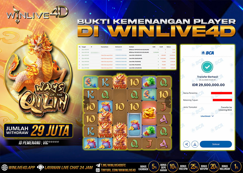 WINLIVE4D JACKPOT qilin-26-7-25.,- LUNAS