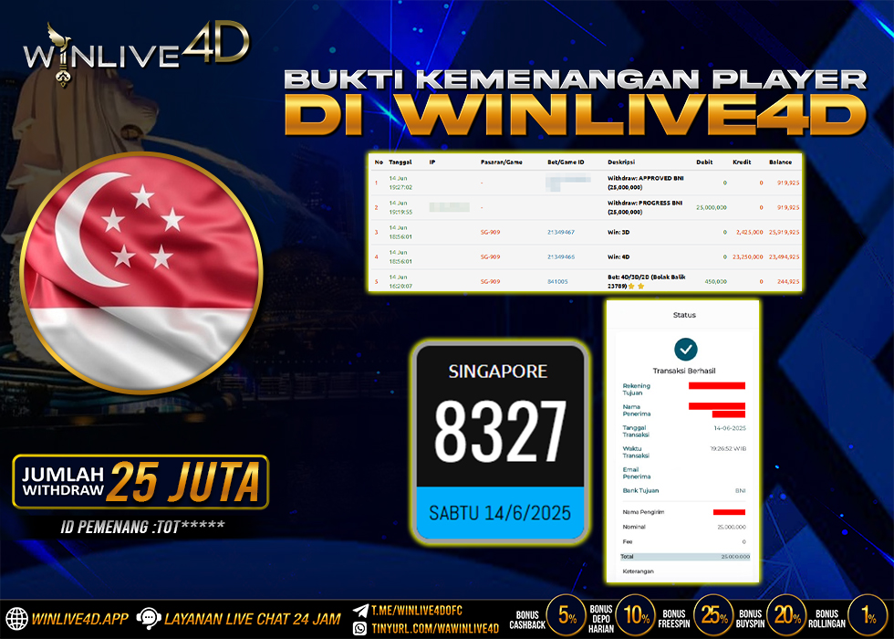 WINLIVE4D JACKPOT sgp-14-6-25.,- LUNAS