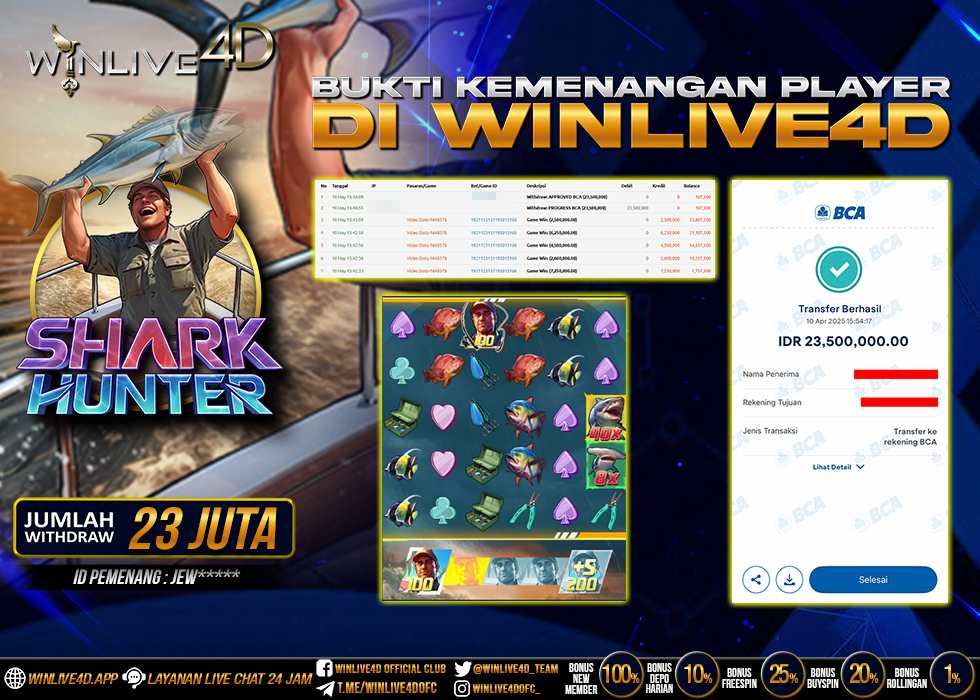 WINLIVE4D JACKPOT shark-hunter-10-5-25.,- LUNAS