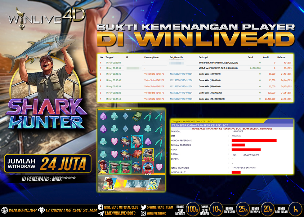 WINLIVE4D JACKPOT shark-hunter-14-5-25.,- LUNAS