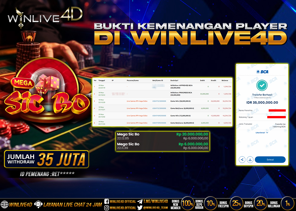 WINLIVE4D JACKPOT sicbo-19-11-24.,- LUNAS
