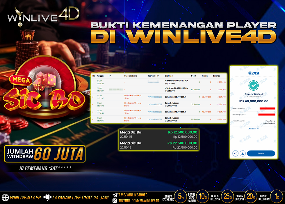 WINLIVE4D JACKPOT sicbo-21-6-25.,- LUNAS