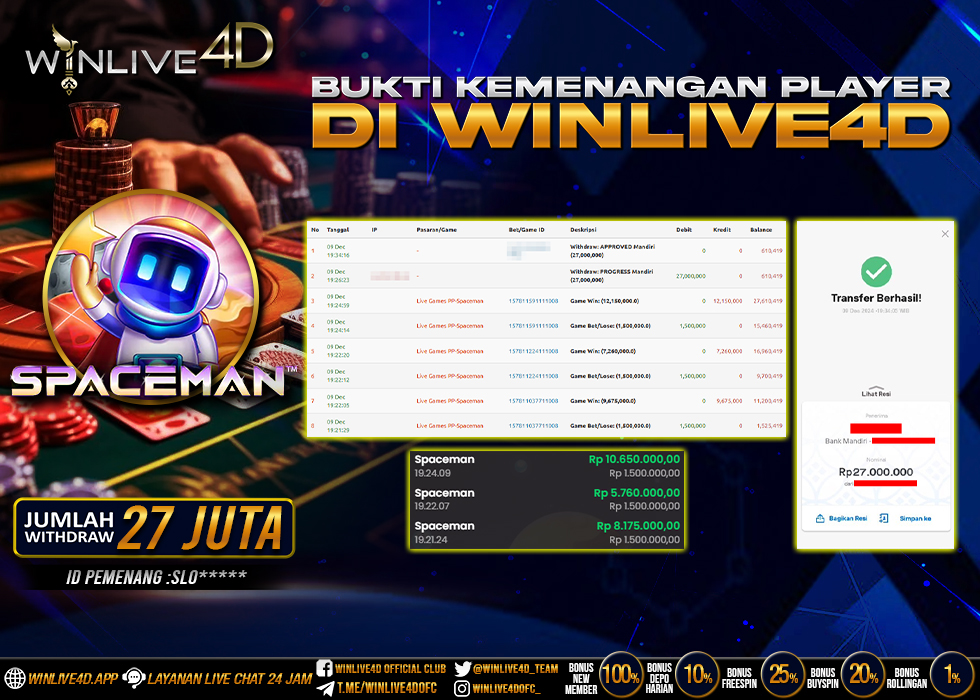 WINLIVE4D JACKPOT spaceman-9-12-24.,- LUNAS