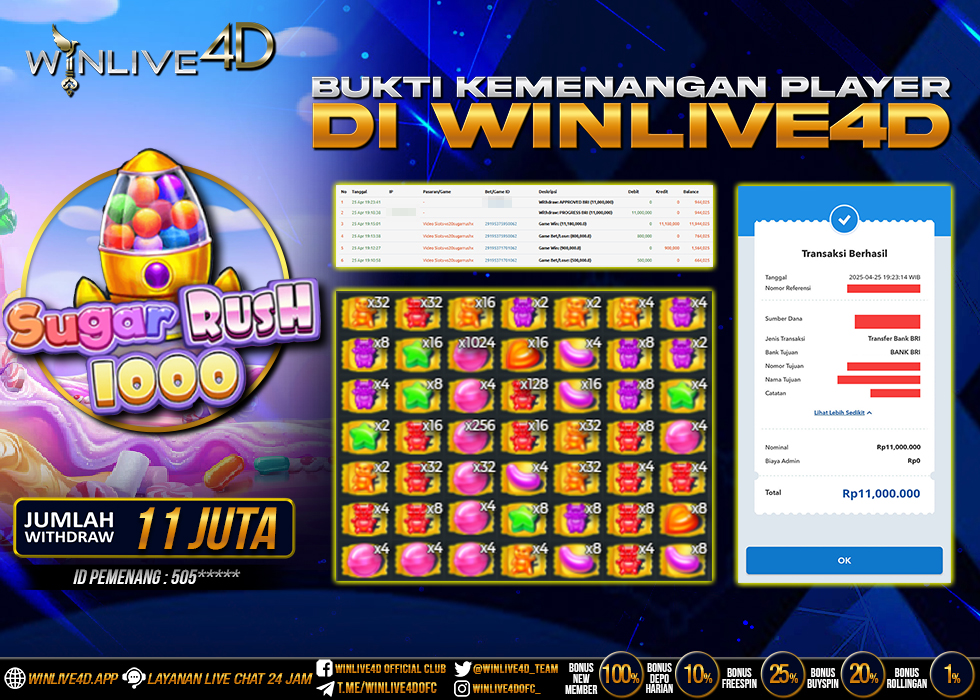 WINLIVE4D JACKPOT sugar-rush-1000-25-4-25.,- LUNAS