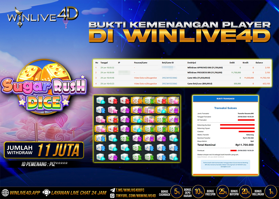 WINLIVE4D JACKPOT sugar-rush-dice-29-6-25.,- LUNAS