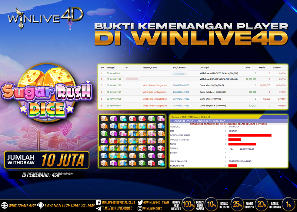 WINLIVE4D JACKPOT sugar-rush-dice-30-1-25.,- LUNAS