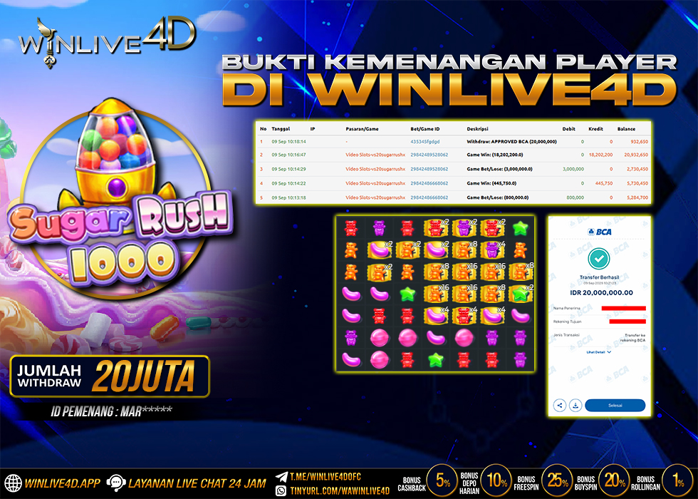 WINLIVE4D JACKPOT sugarrush1000-9-9-25.,- LUNAS