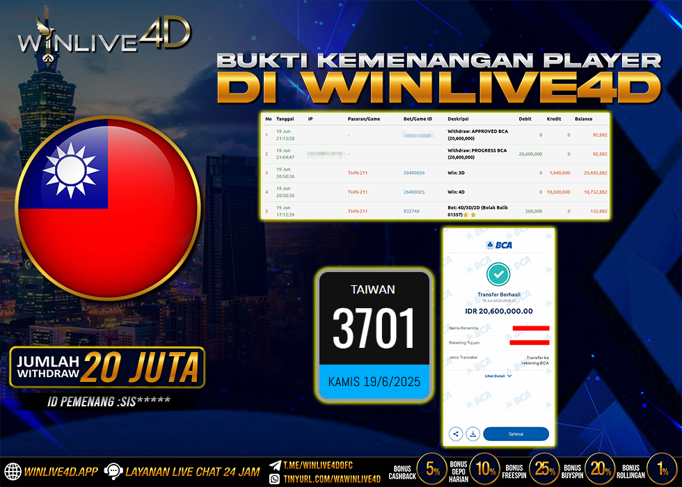 WINLIVE4D JACKPOT taiwan-19-6-25.,- LUNAS