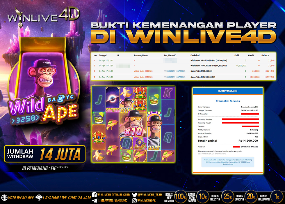 WINLIVE4D JACKPOT wild-ape-4-4-25.,- LUNAS