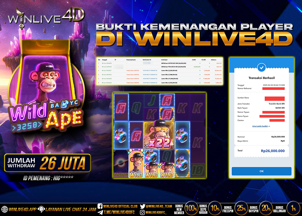 WINLIVE4D JACKPOT wild-ape-4-6-25.,- LUNAS