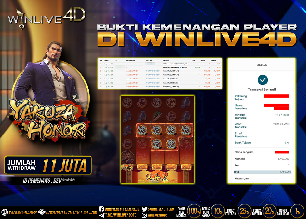 WINLIVE4D JACKPOT yakuza-honor-17-4-25.,- LUNAS